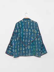 The Ladhiya Quilted Indigo Kantha Jacket