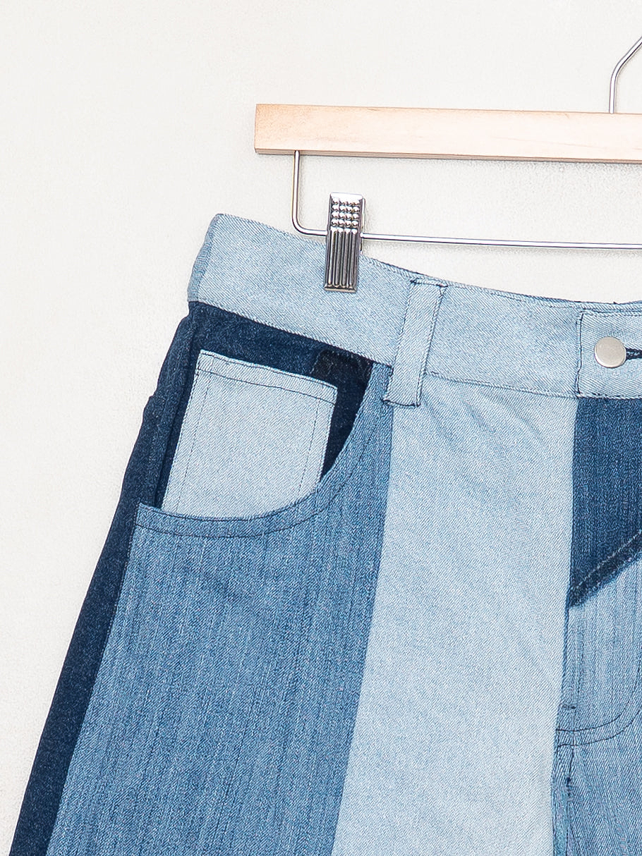 The Bindu Denim Bermuda Culotte Pant - Medium