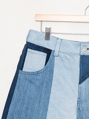 The Bindu Denim Bermuda Culotte Pant - Medium