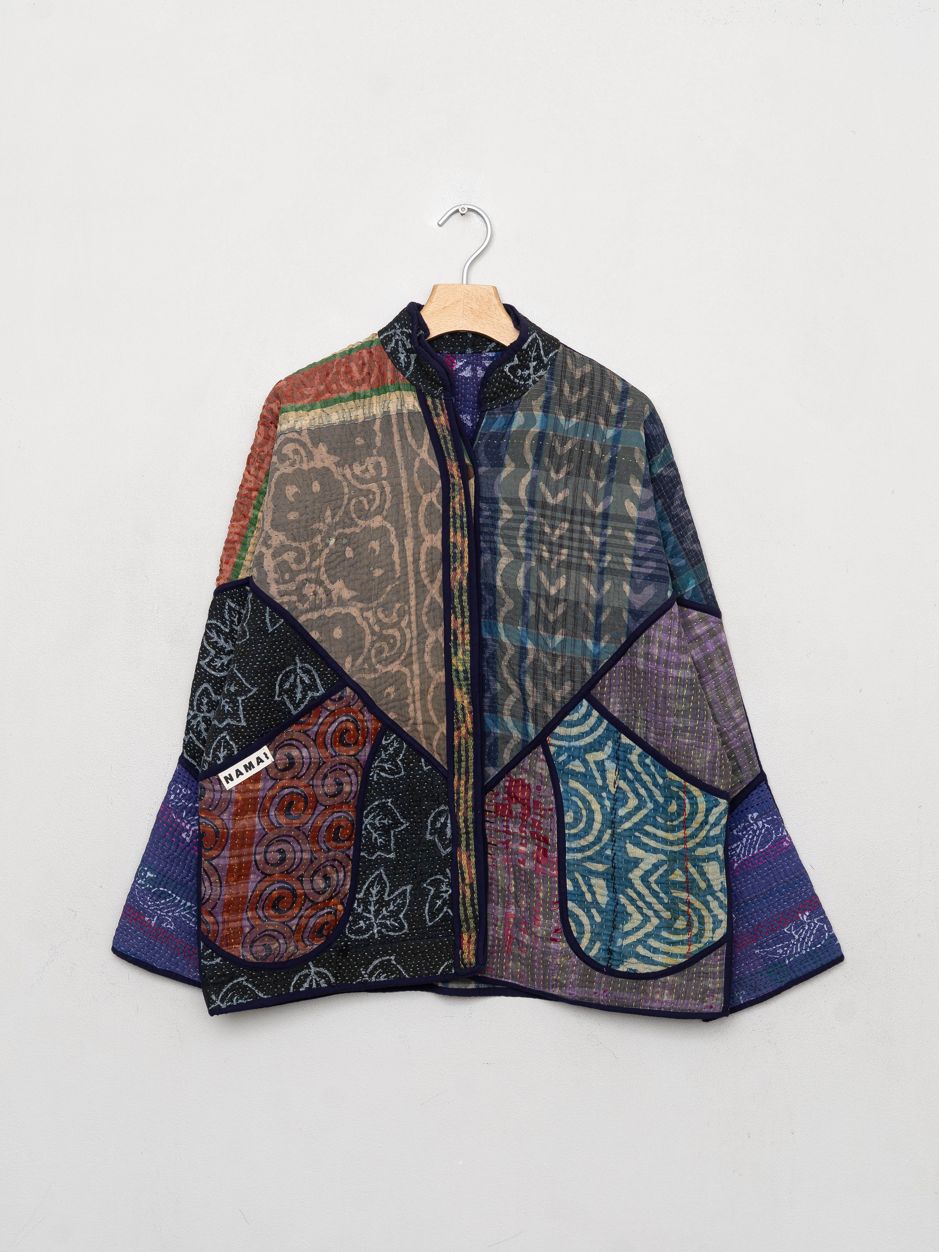 The Ladhiya Quilted Indigo Kantha Jacket