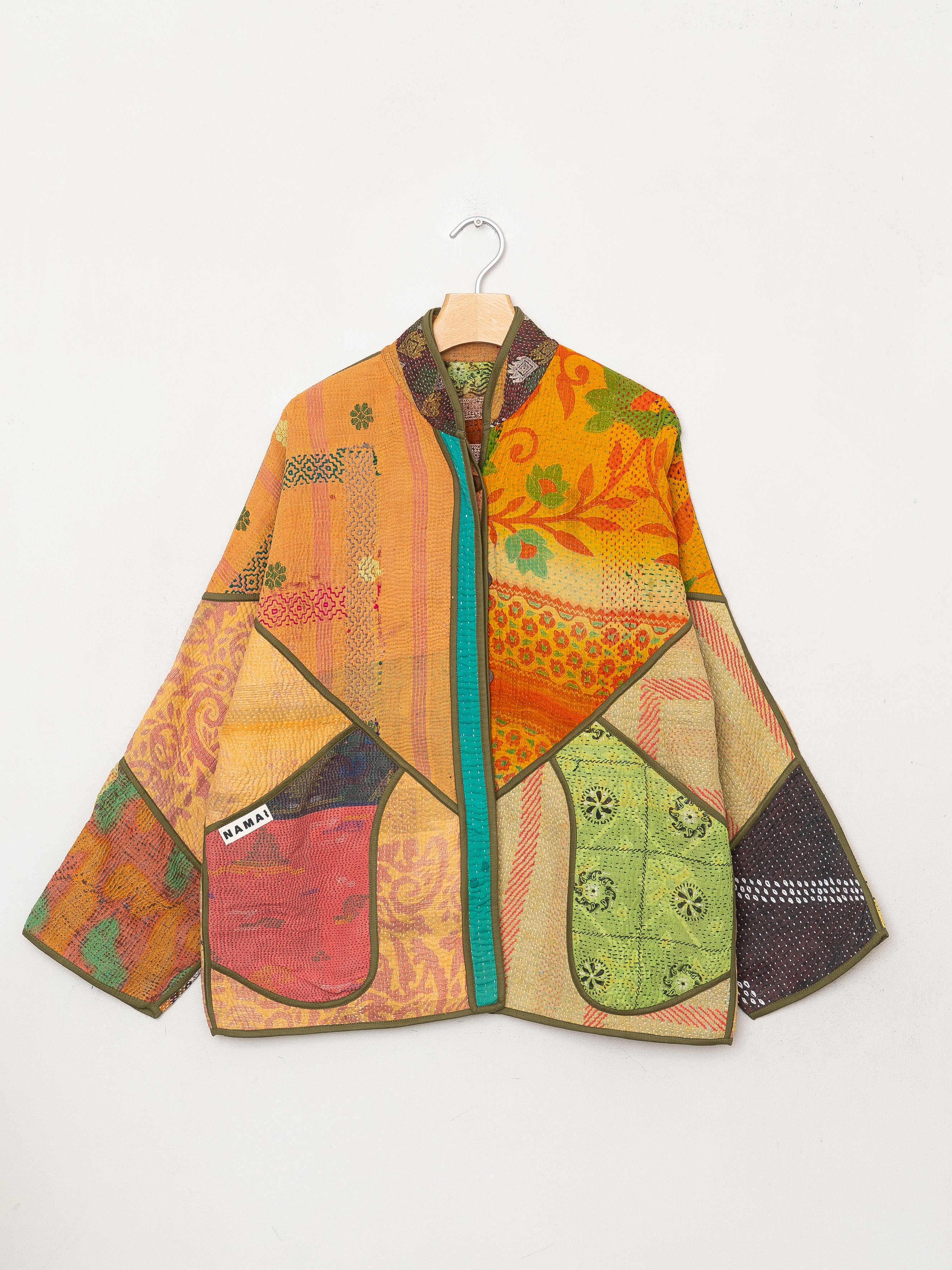 The Ladhiya Quilted Patchwork Kantha Jacket