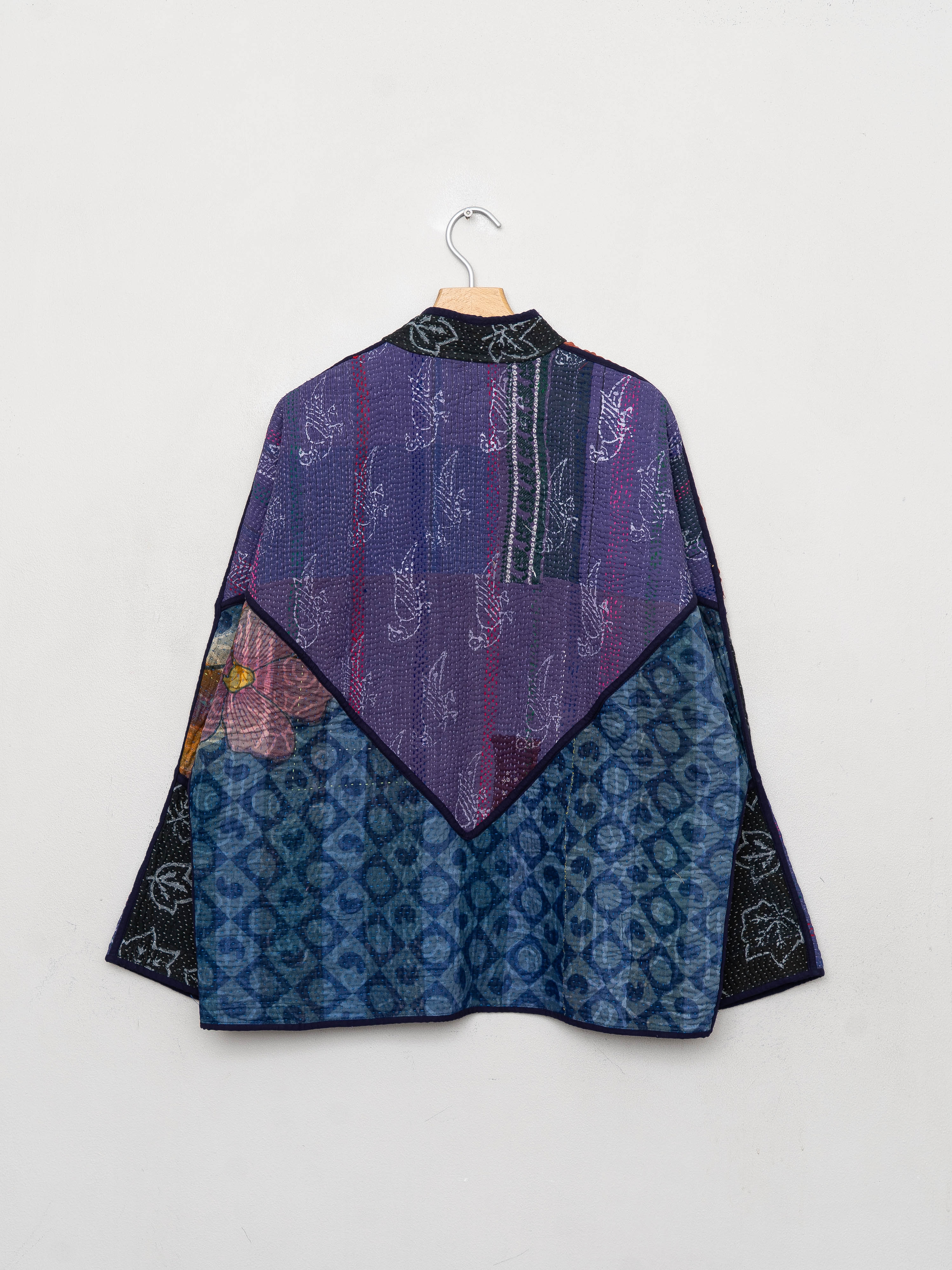 The Ladhiya Quilted Indigo Kantha Jacket