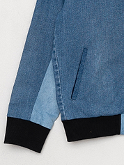 The Veda Denim Bomber Jacket - Small