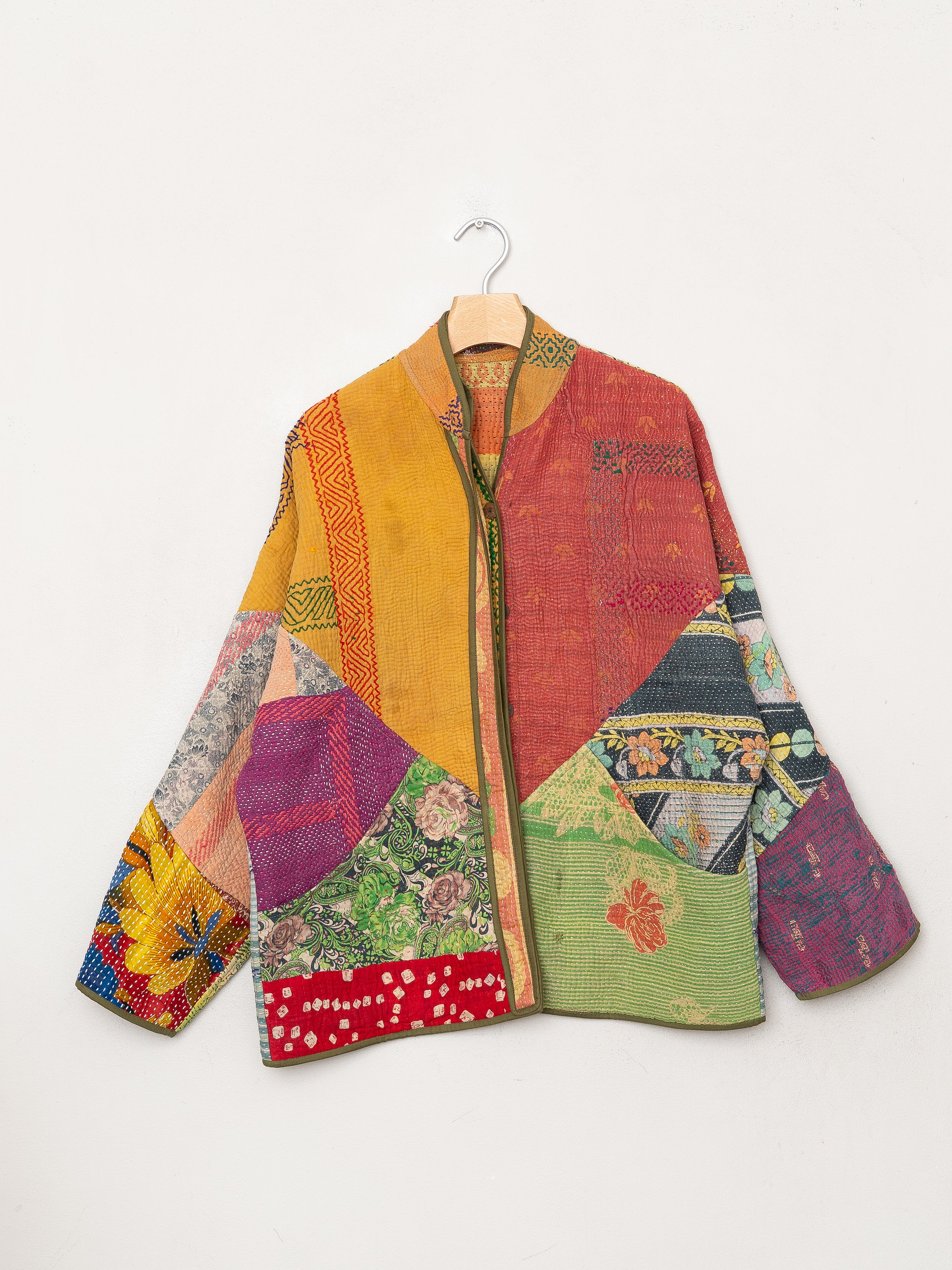 The Ladhiya Quilted Patchwork Kantha Jacket