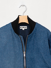 The Veda Denim Bomber Jacket - Small