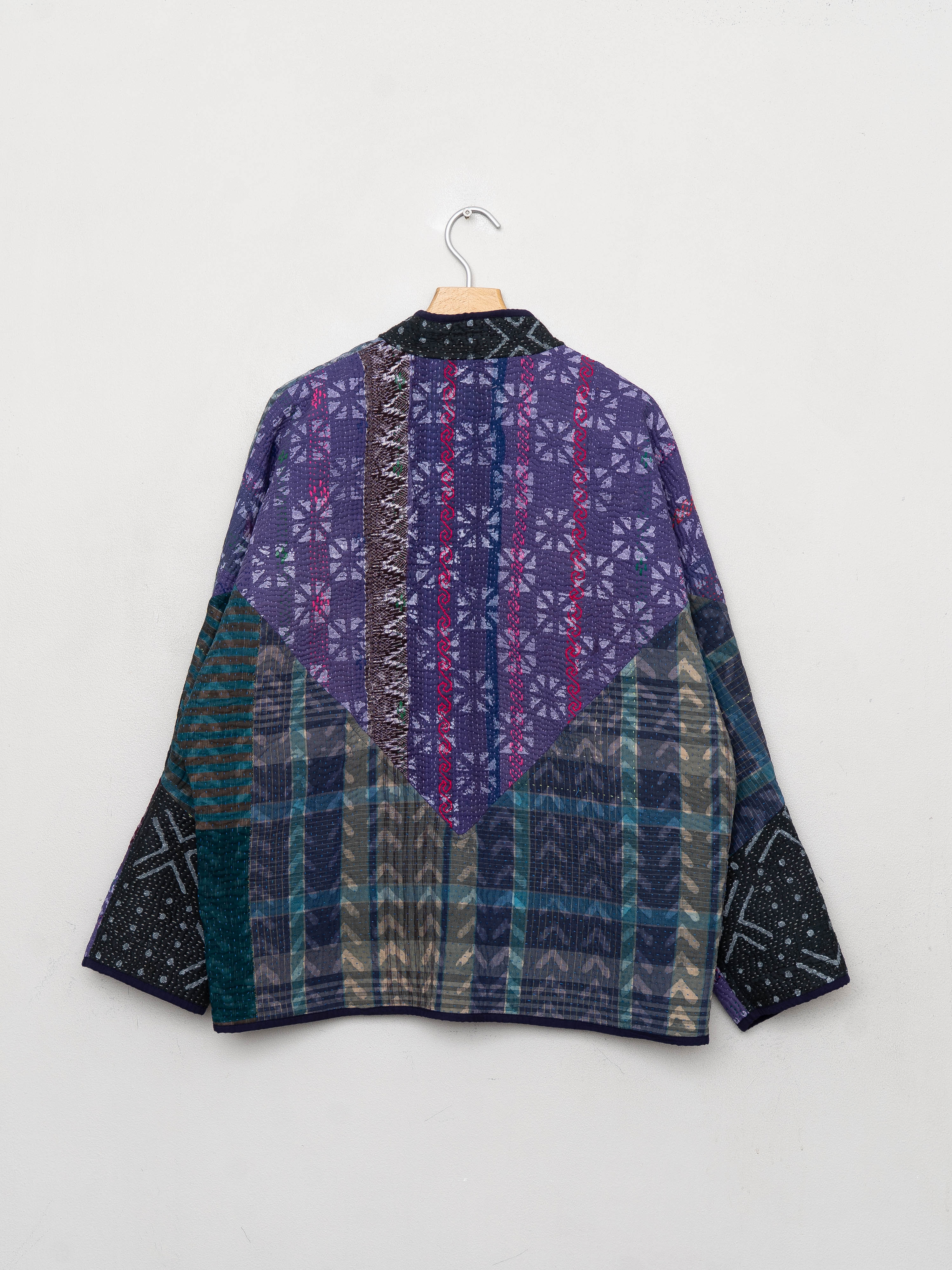 The Ladhiya Quilted Indigo Kantha Jacket