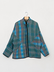 The Ladhiya Quilted Patchwork Kantha Jacket