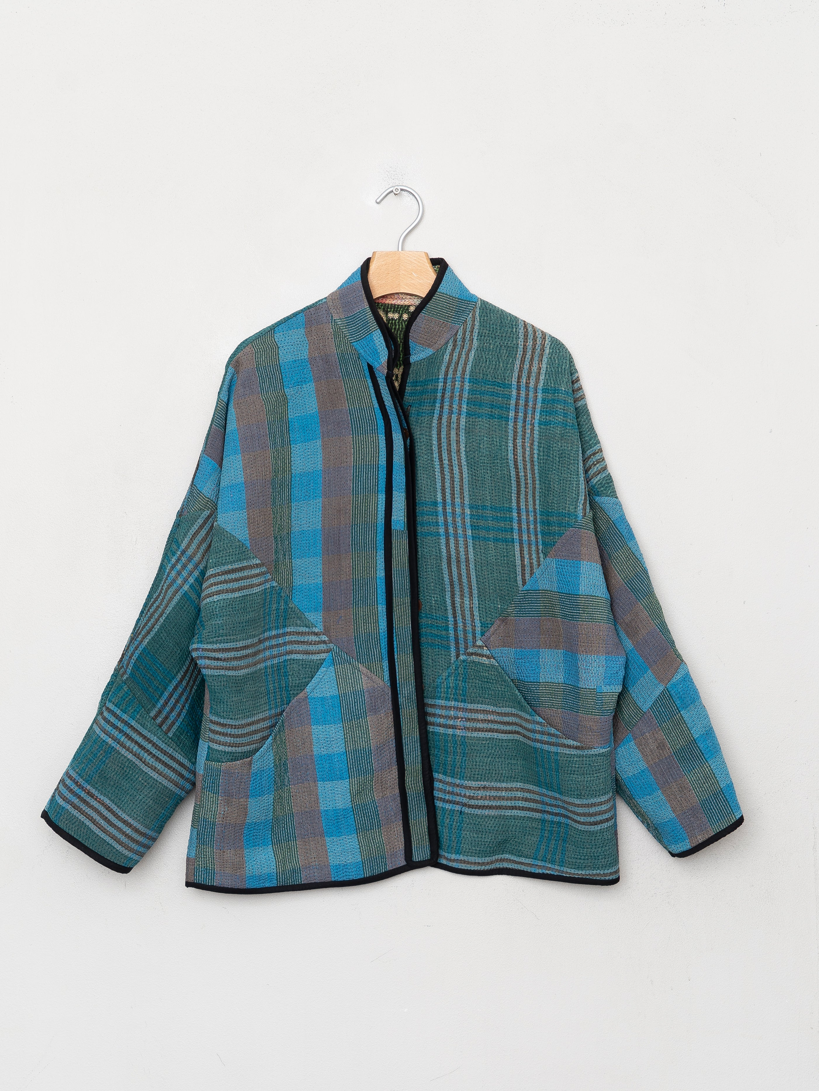 The Ladhiya Quilted Patchwork Kantha Jacket