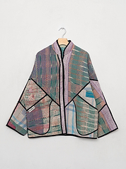 The Ladhiya Quilted Patchwork Kantha Jacket