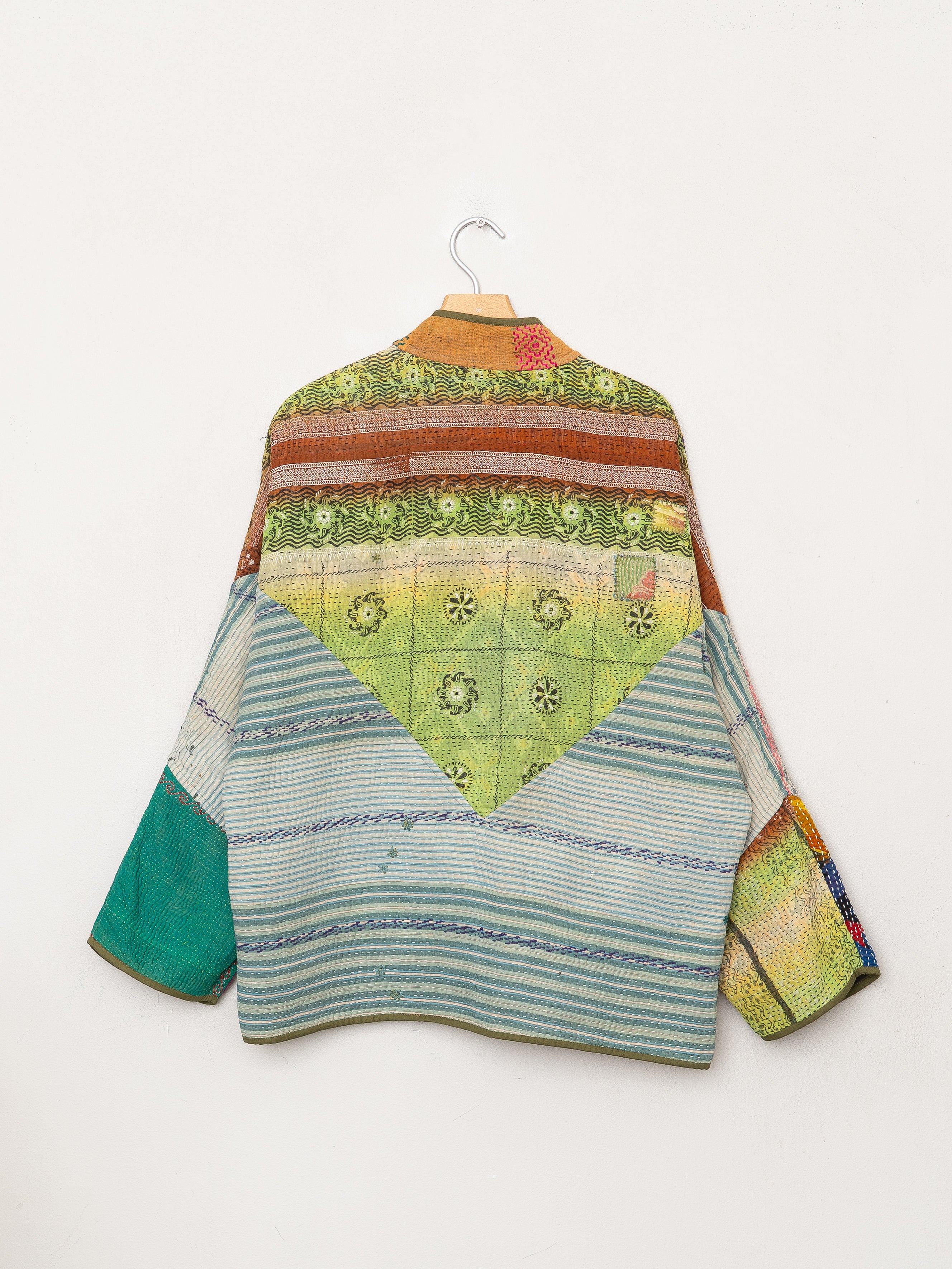 The Ladhiya Quilted Patchwork Kantha Jacket