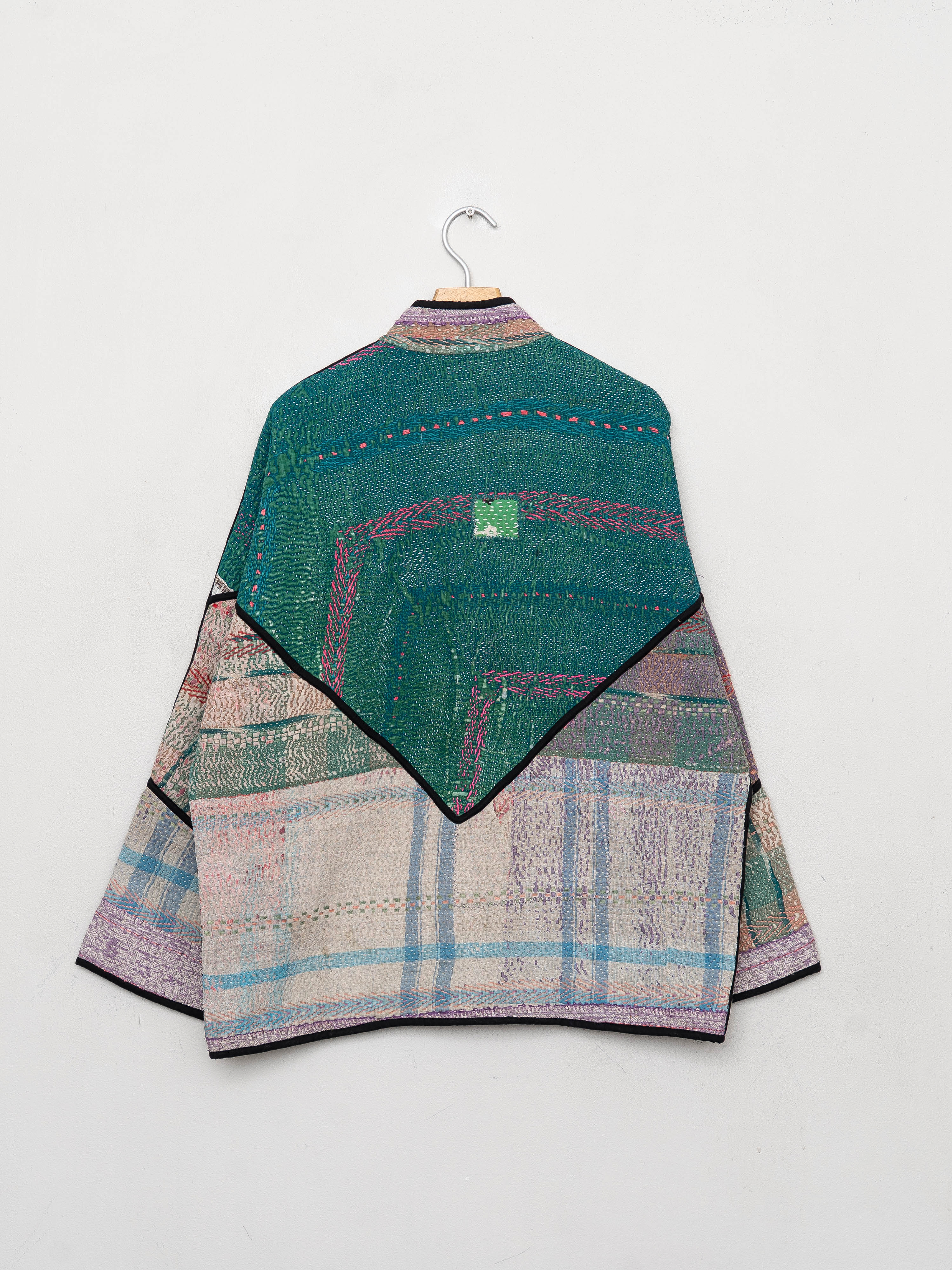 The Ladhiya Quilted Patchwork Kantha Jacket