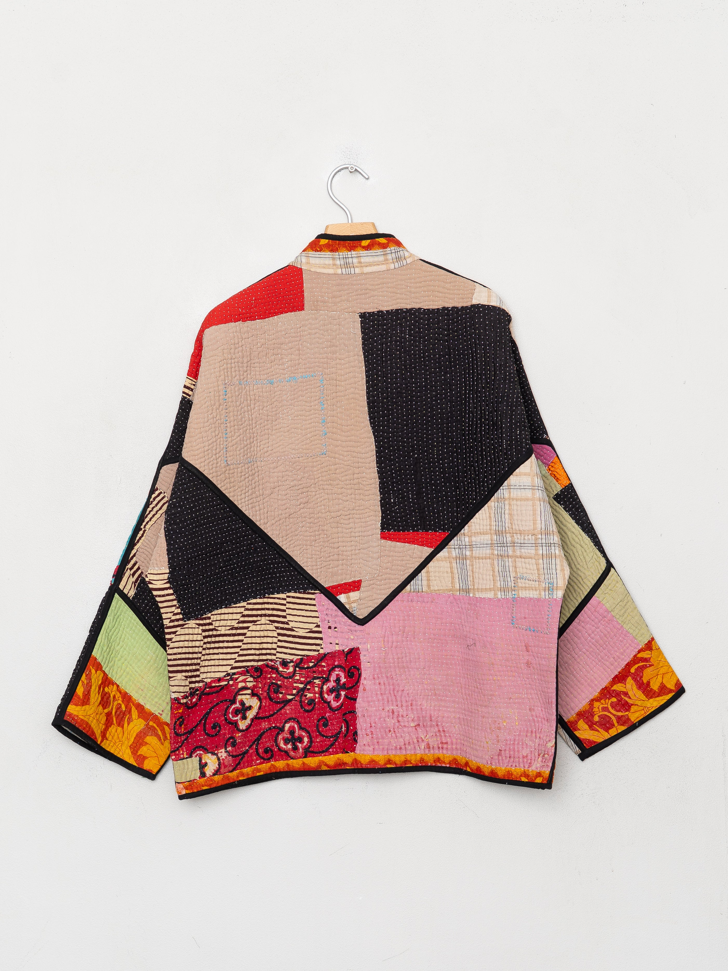 The Ladhiya Quilted Patchwork Kantha Jacket