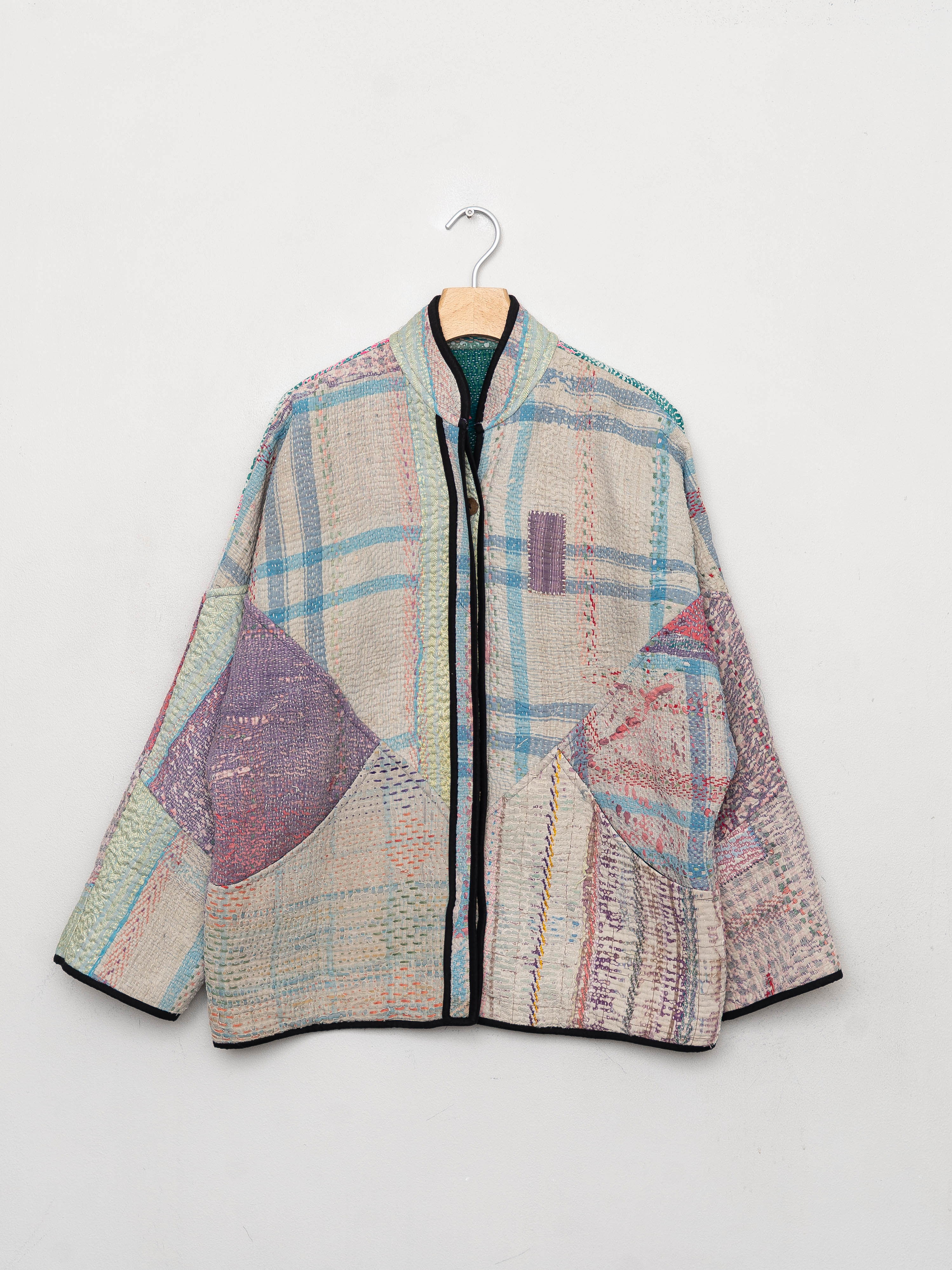 The Ladhiya Quilted Patchwork Kantha Jacket