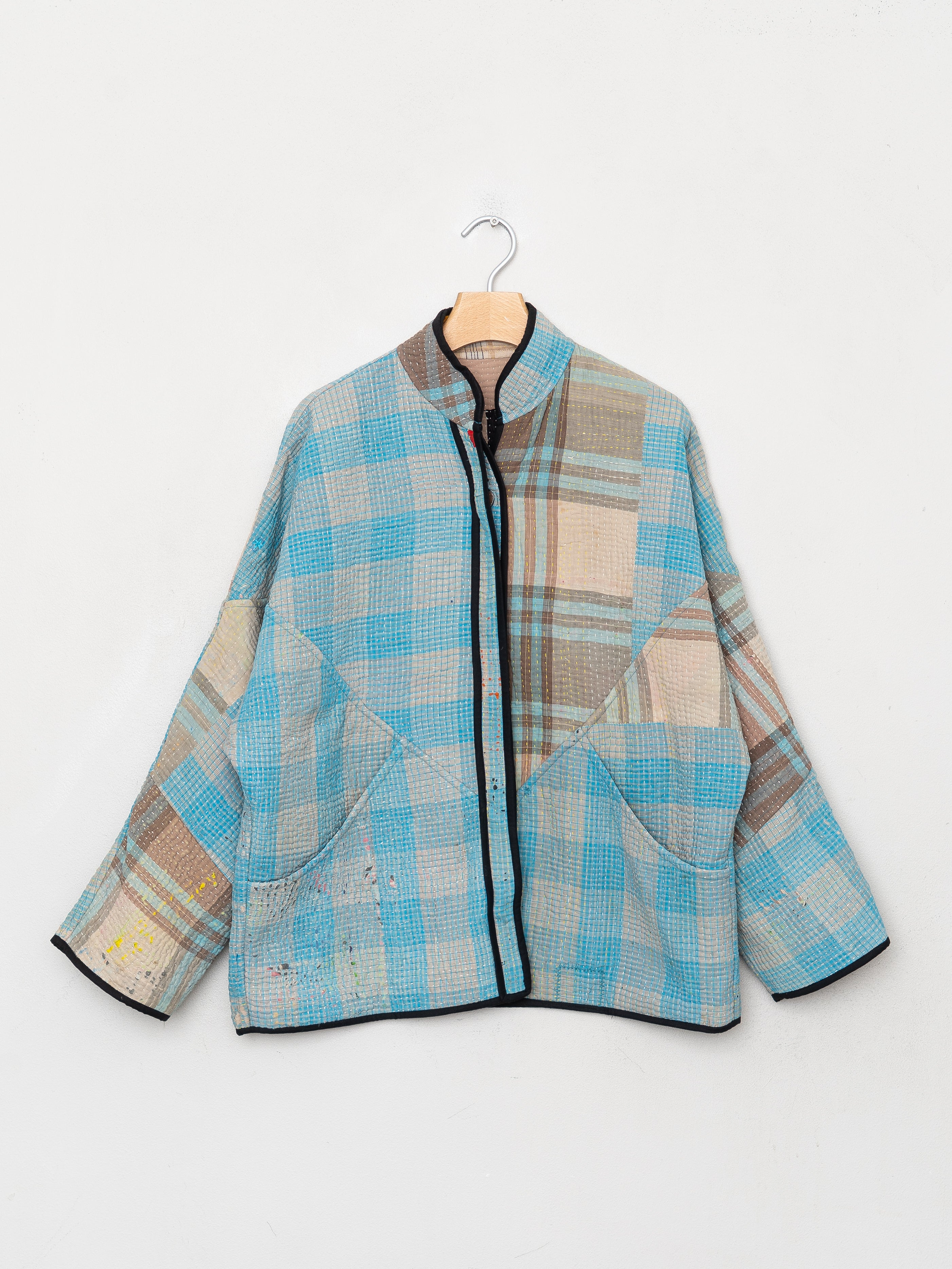 The Ladhiya Quilted Patchwork Kantha Jacket