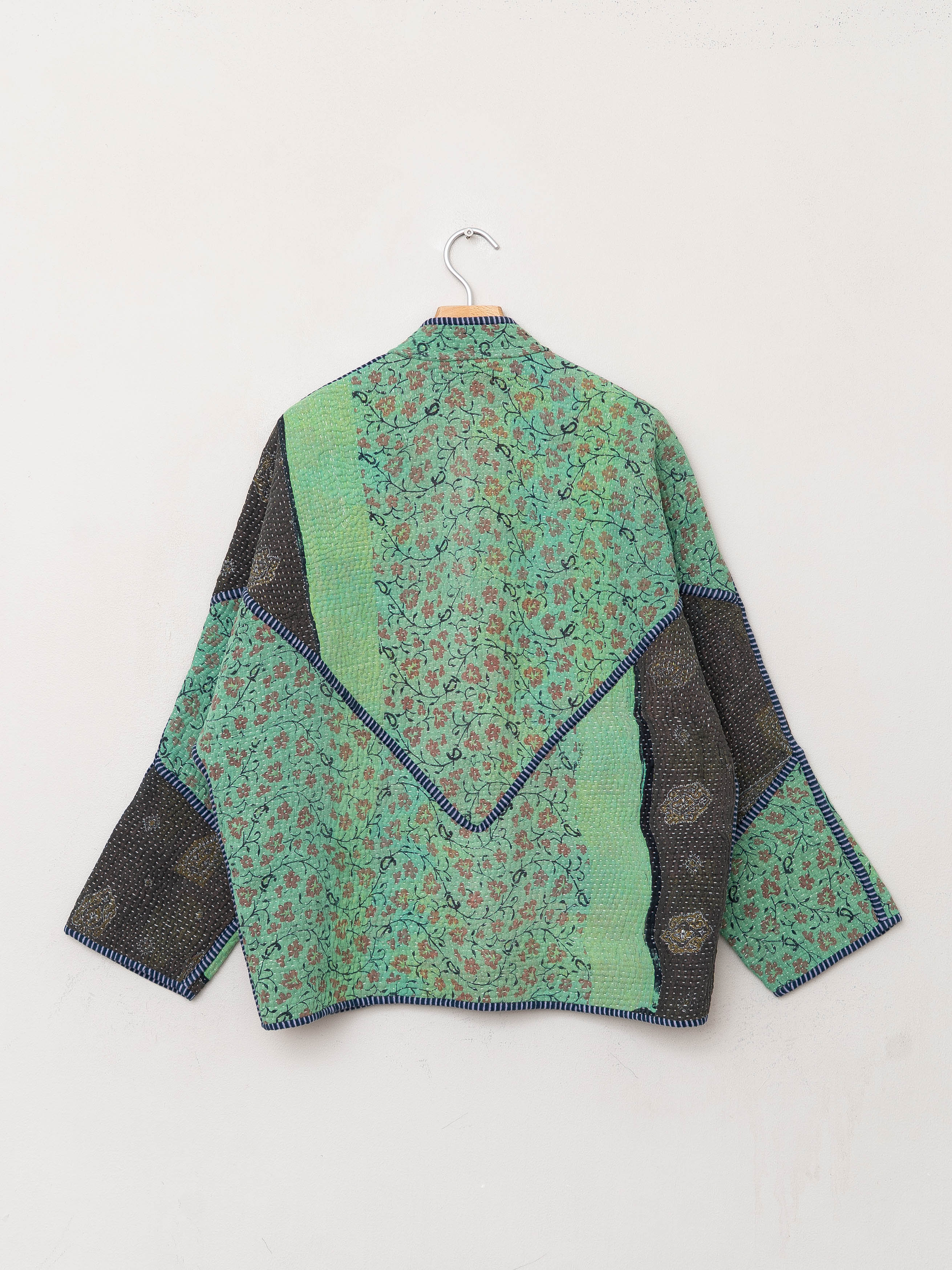 The Ladhiya Quilted Patchwork Kantha Jacket