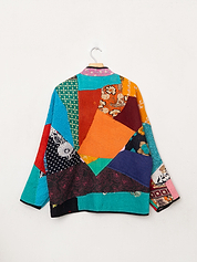 The Ladhiya Quilted Patchwork Kantha Jacket