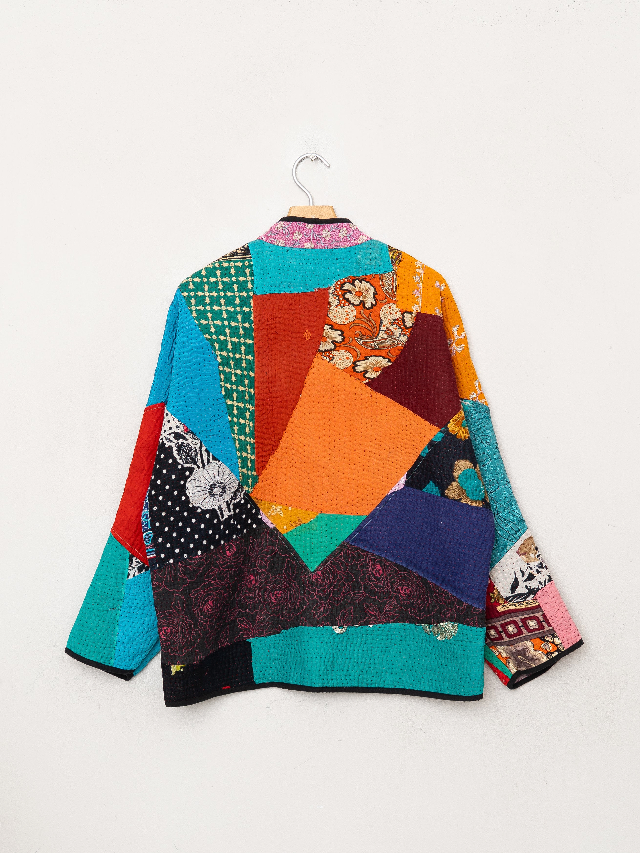 The Ladhiya Quilted Patchwork Kantha Jacket