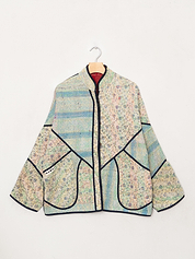 The Ladhiya Quilted Patchwork Kantha Jacket