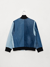 The Veda Denim Bomber Jacket - Small