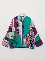 The Ladhiya Quilted Patchwork Kantha Jacket