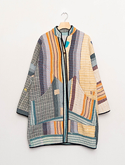 The Sai Quilted Patchwork Kantha Coat