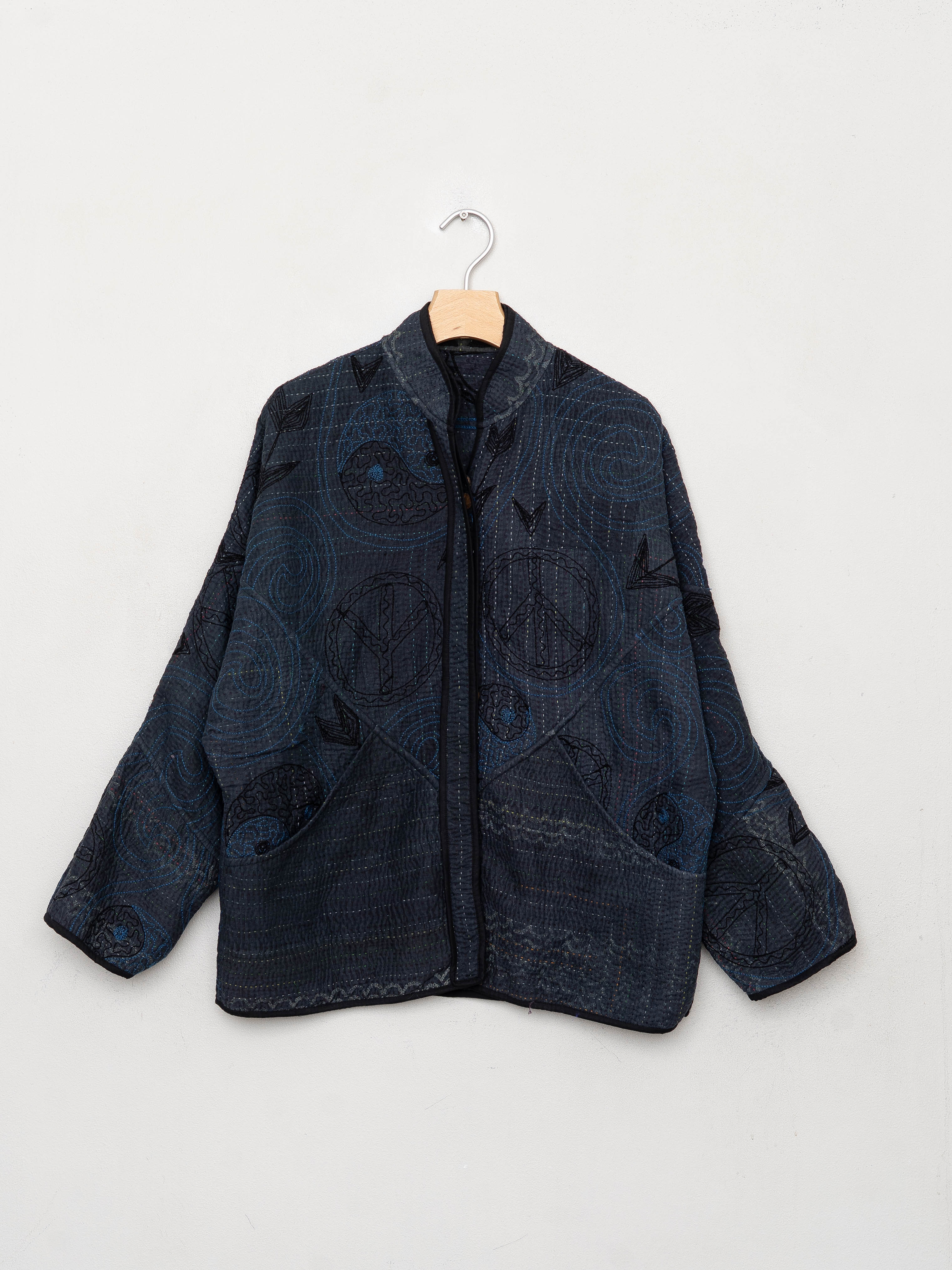The Ladhiya Quilted Suzani Kantha Jacket