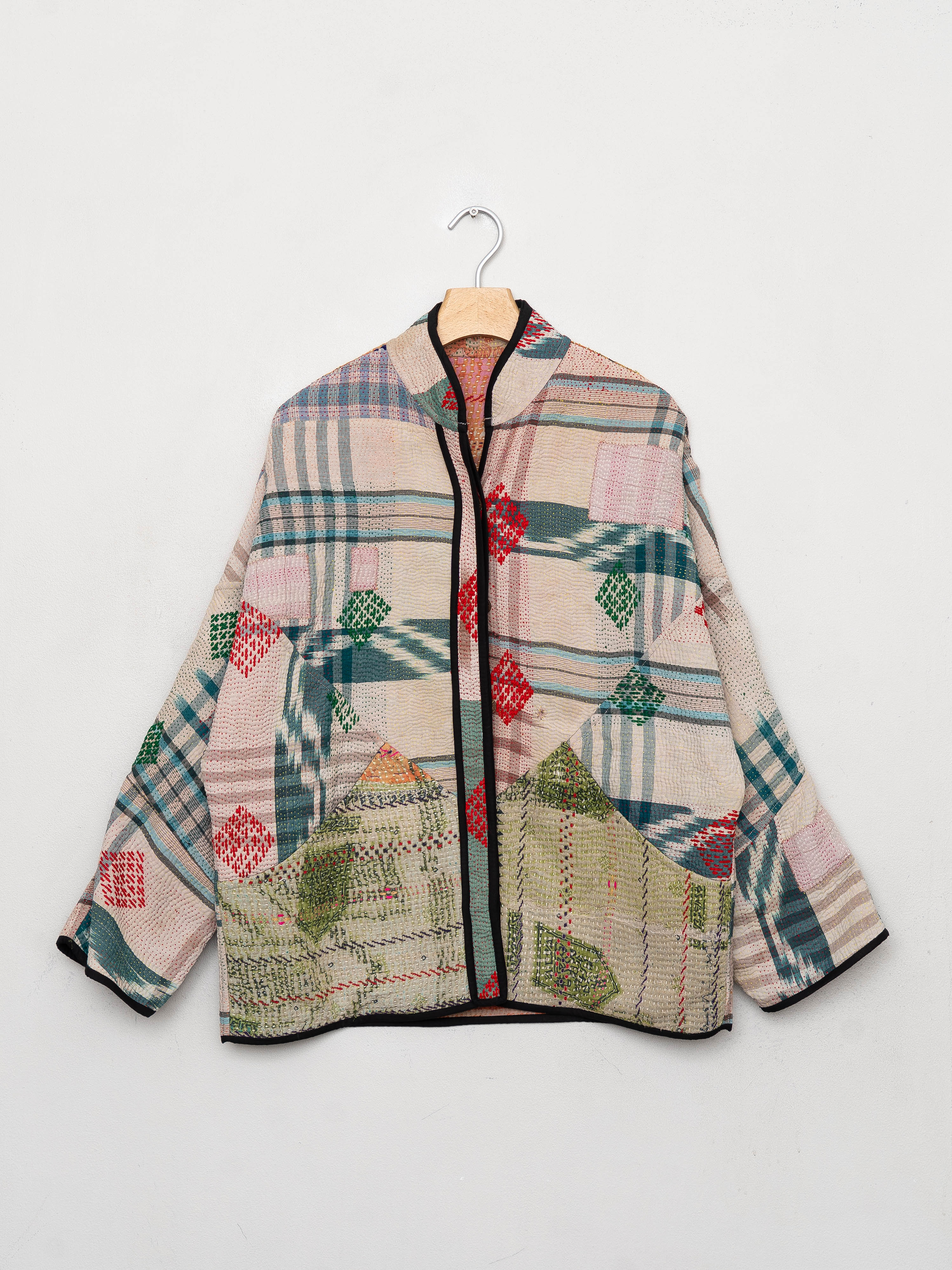 The Ladhiya Quilted Patchwork Kantha Jacket