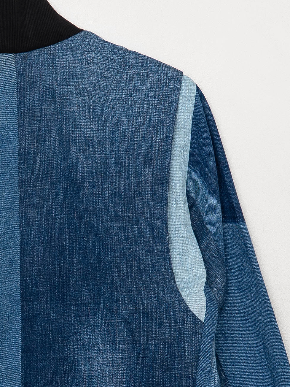The Veda Denim Bomber Jacket - Small