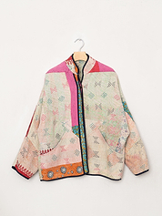 The Ladhiya Quilted Patchwork Kantha Jacket