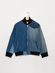 The Veda Denim Bomber Jacket - Small