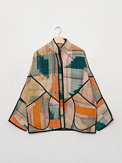 The Ladhiya Quilted Patchwork Kantha Jacket