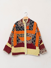 The Ladhiya Quilted Patchwork Kantha Jacket