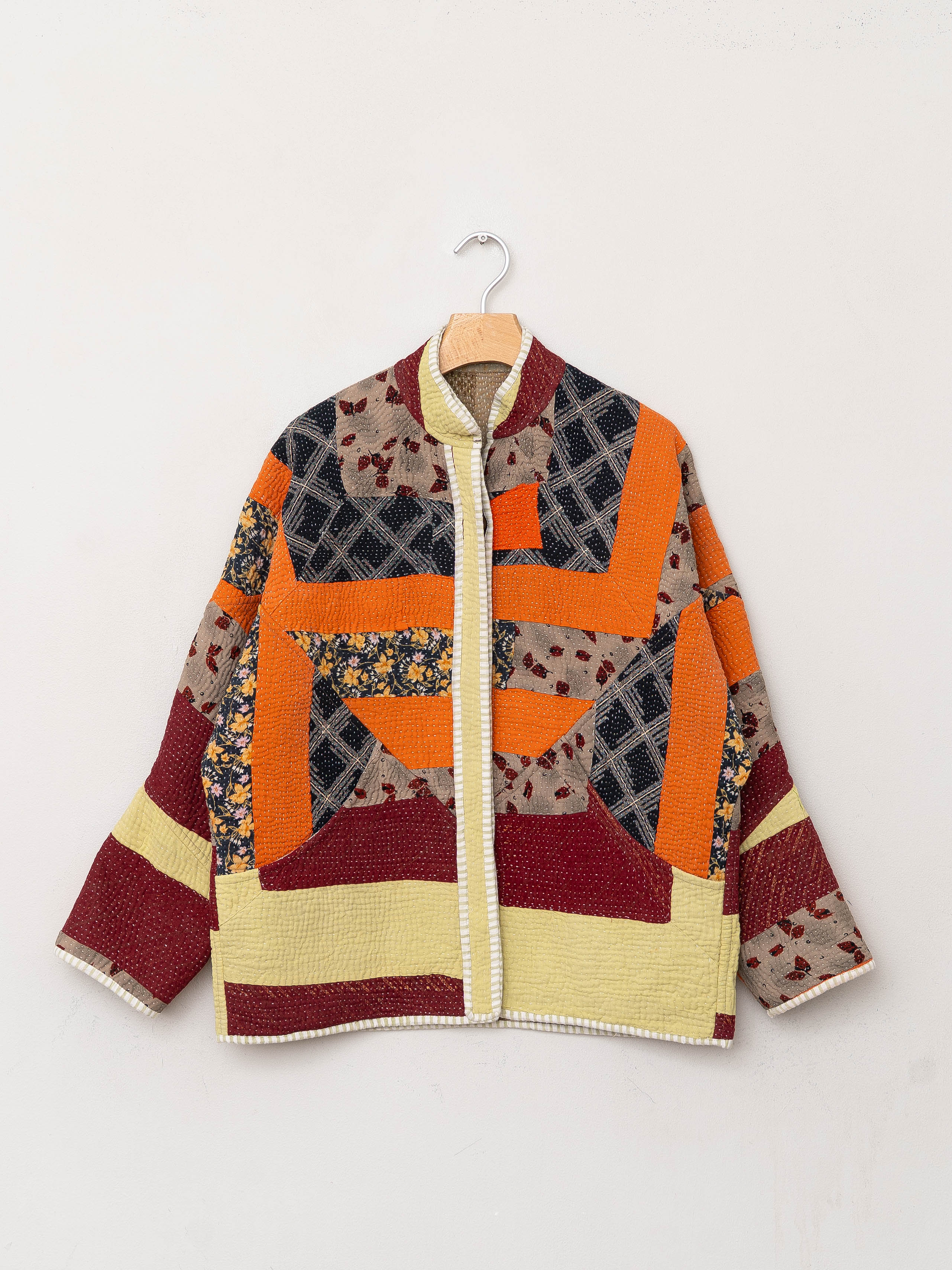 The Ladhiya Quilted Patchwork Kantha Jacket