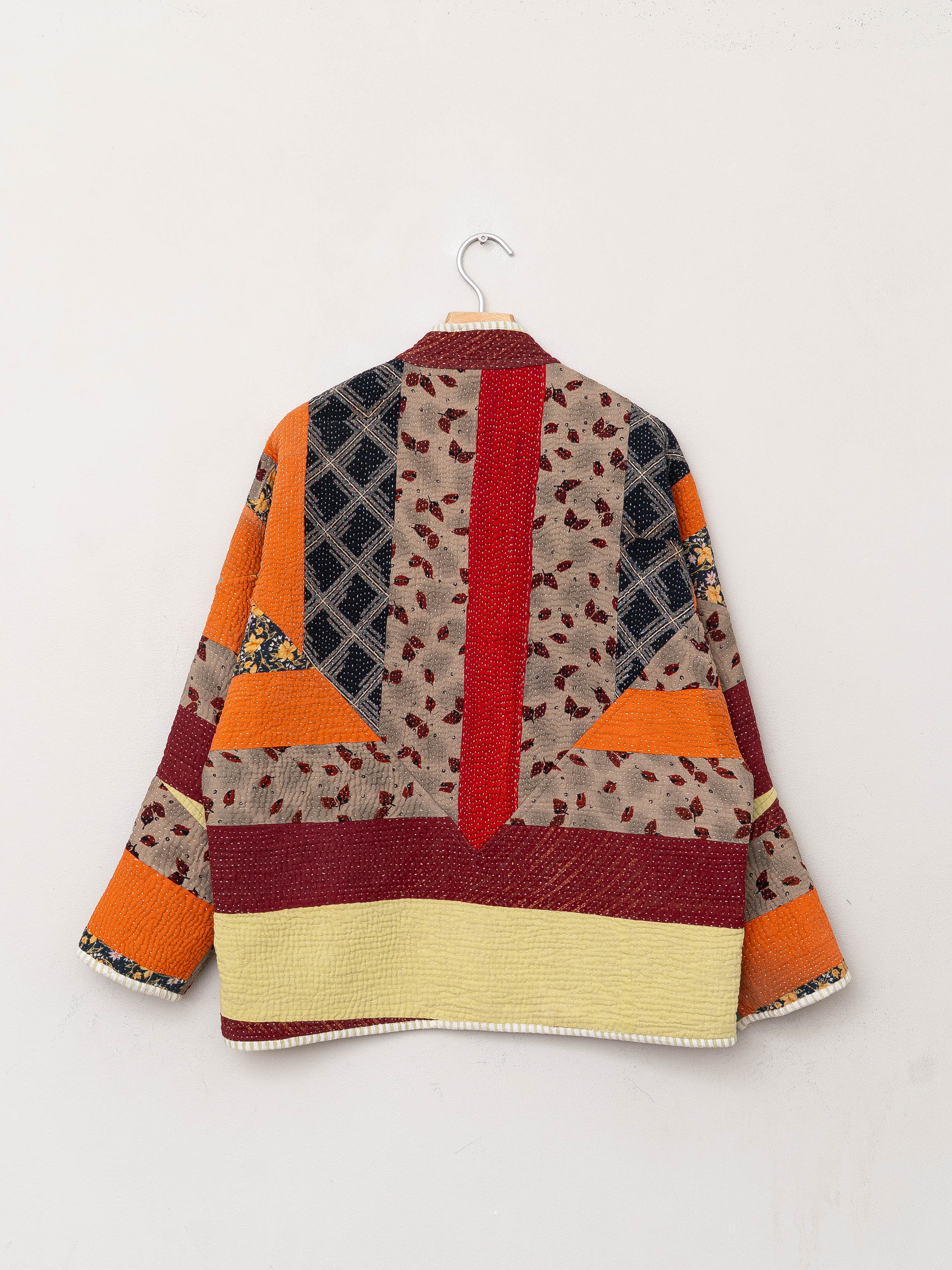 The Ladhiya Quilted Patchwork Kantha Jacket