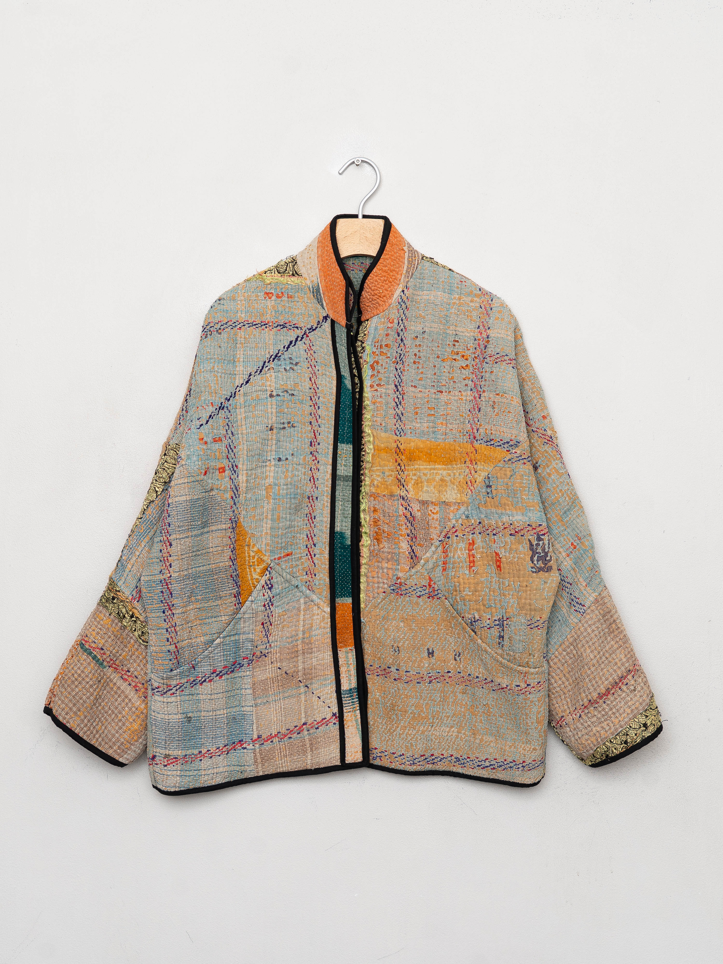 The Ladhiya Quilted Patchwork Kantha Jacket