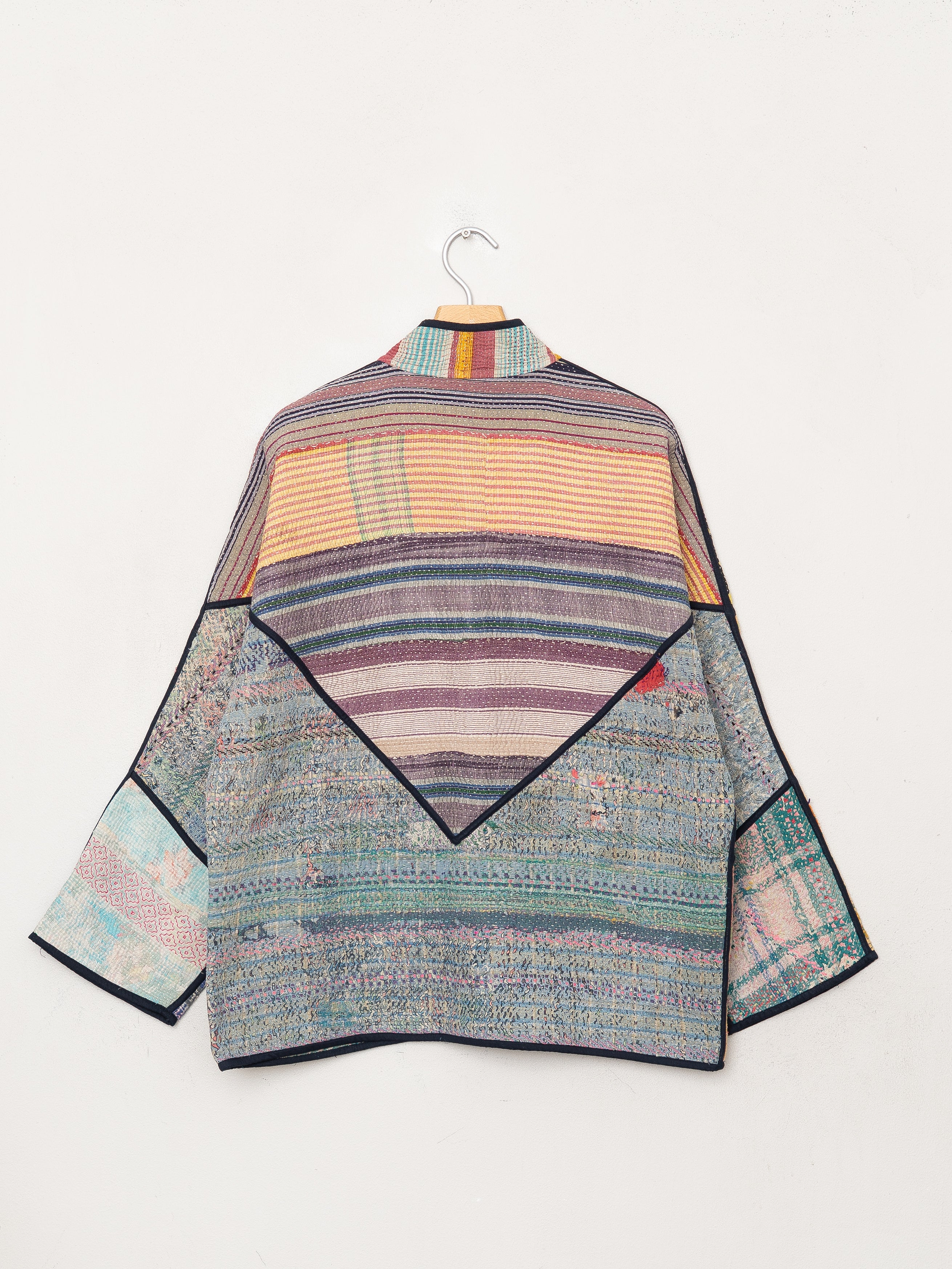 The Ladhiya Quilted Patchwork Kantha Jacket