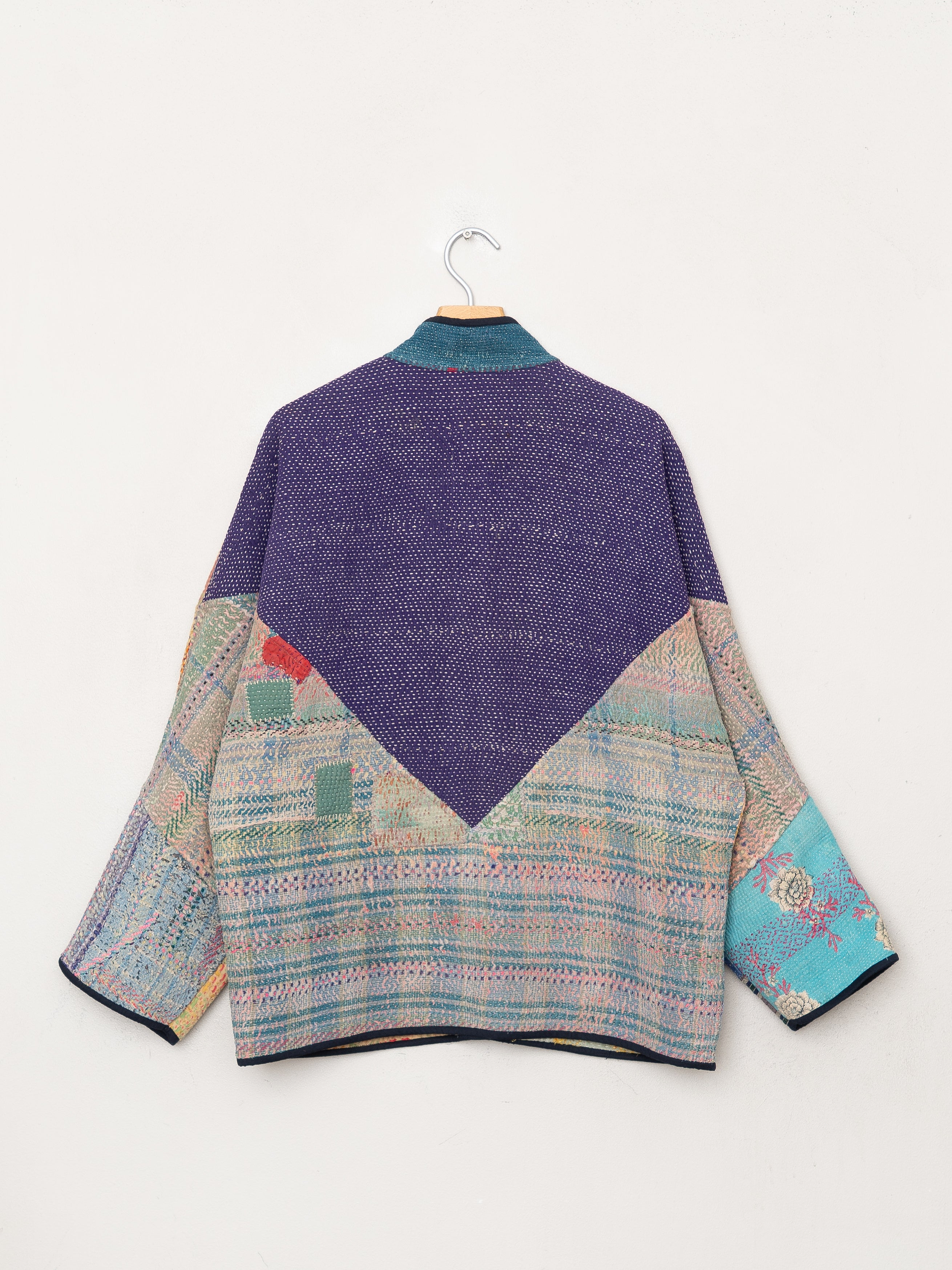 The Ladhiya Quilted Patchwork Kantha Jacket
