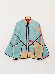 The Ladhiya Quilted Patchwork Kantha Jacket