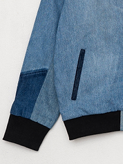The Veda Denim Bomber Jacket - Small