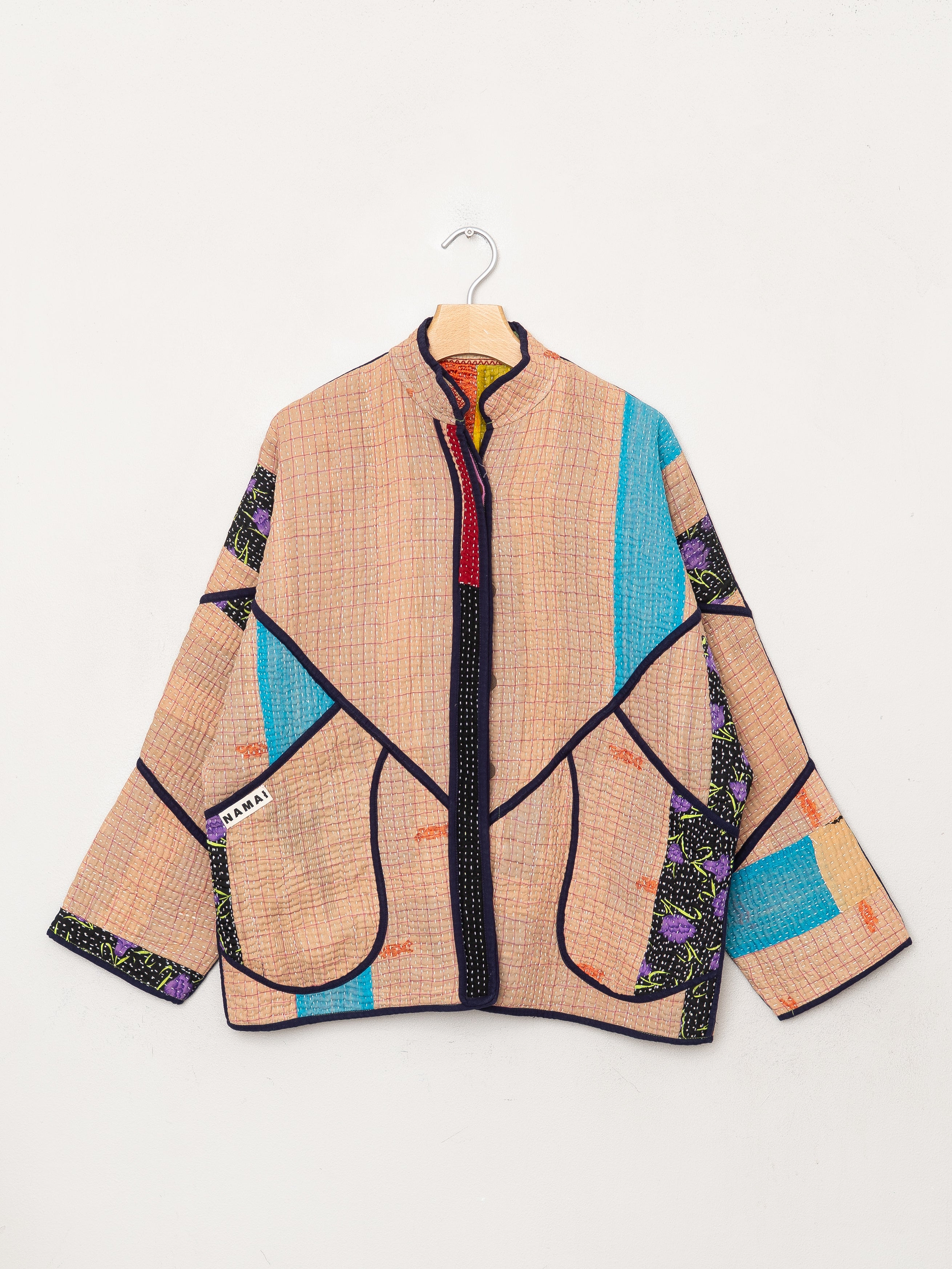The Ladhiya Quilted Patchwork Kantha Jacket