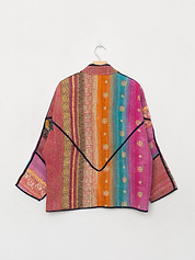 The Ladhiya Quilted Patchwork Kantha Jacket