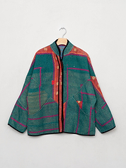 The Ladhiya Quilted Patchwork Kantha Jacket