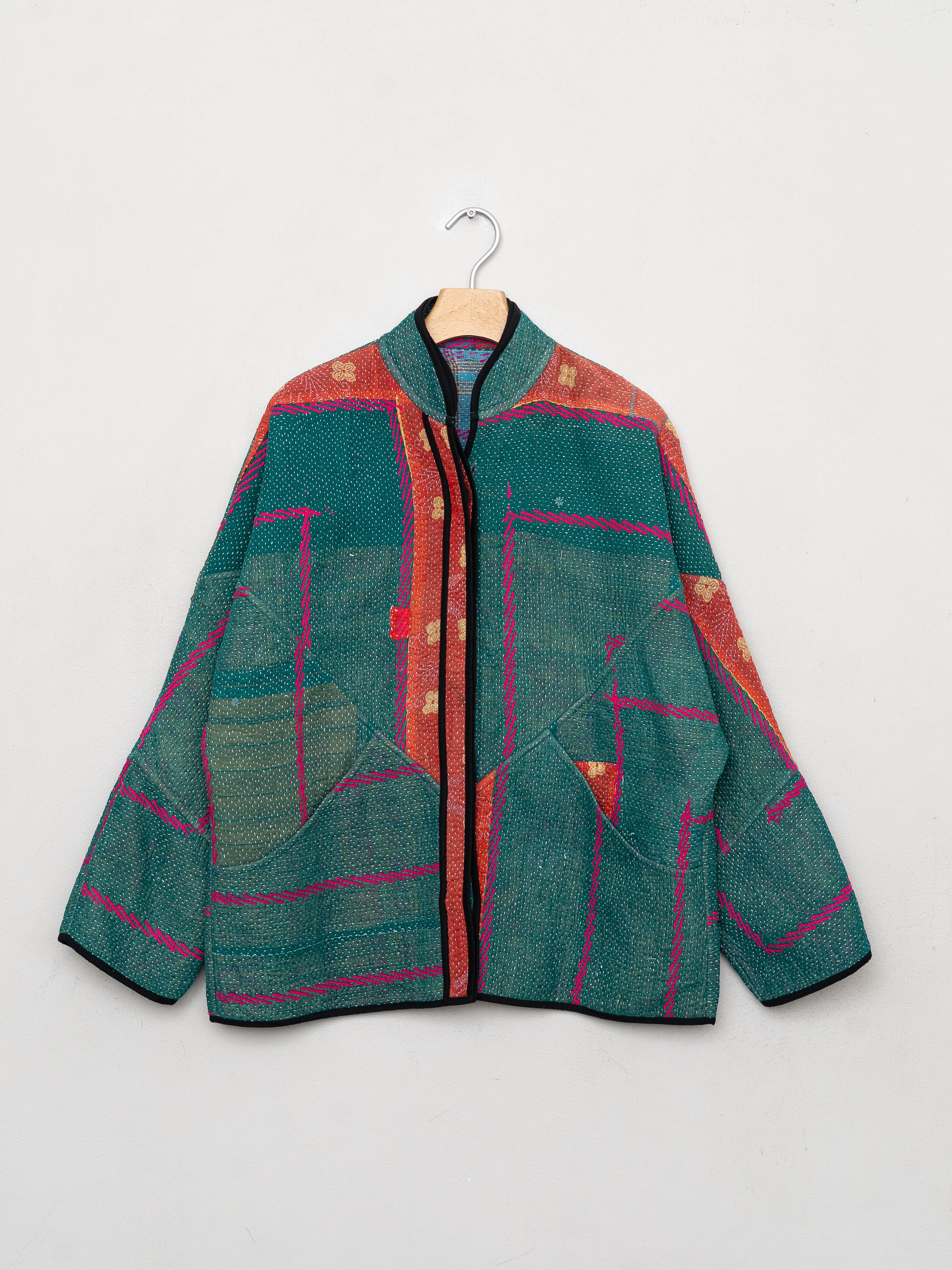 The Ladhiya Quilted Patchwork Kantha Jacket