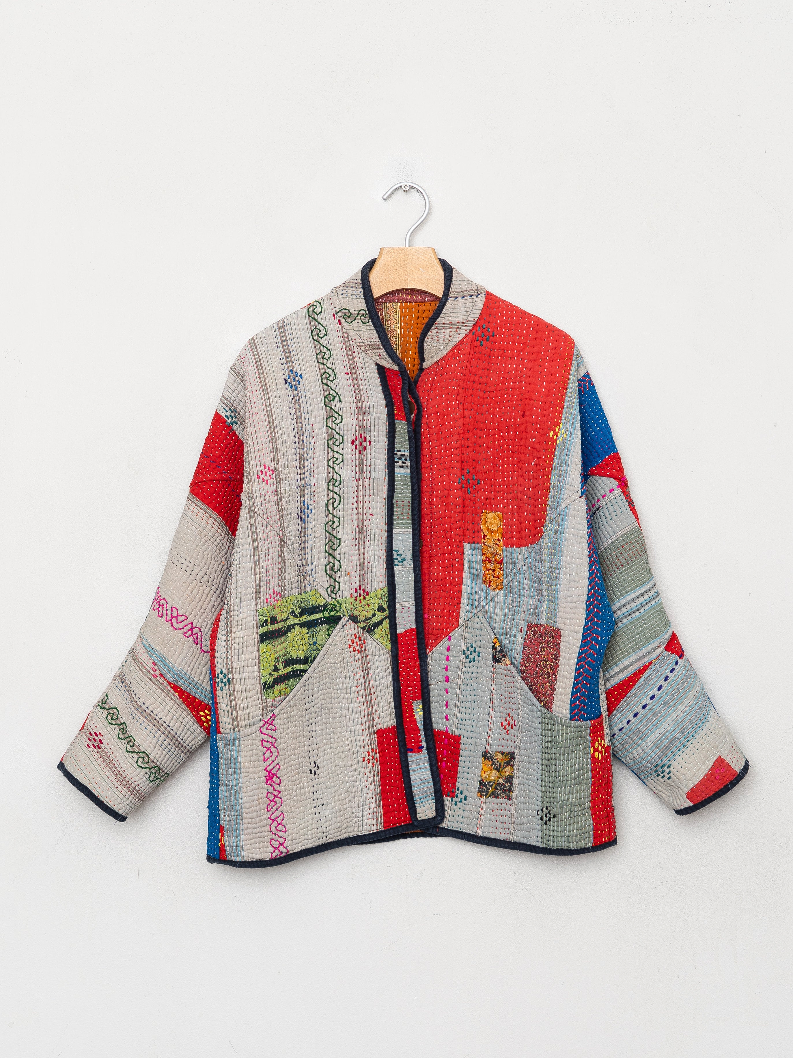 The Ladhiya Quilted Patchwork Kantha Jacket