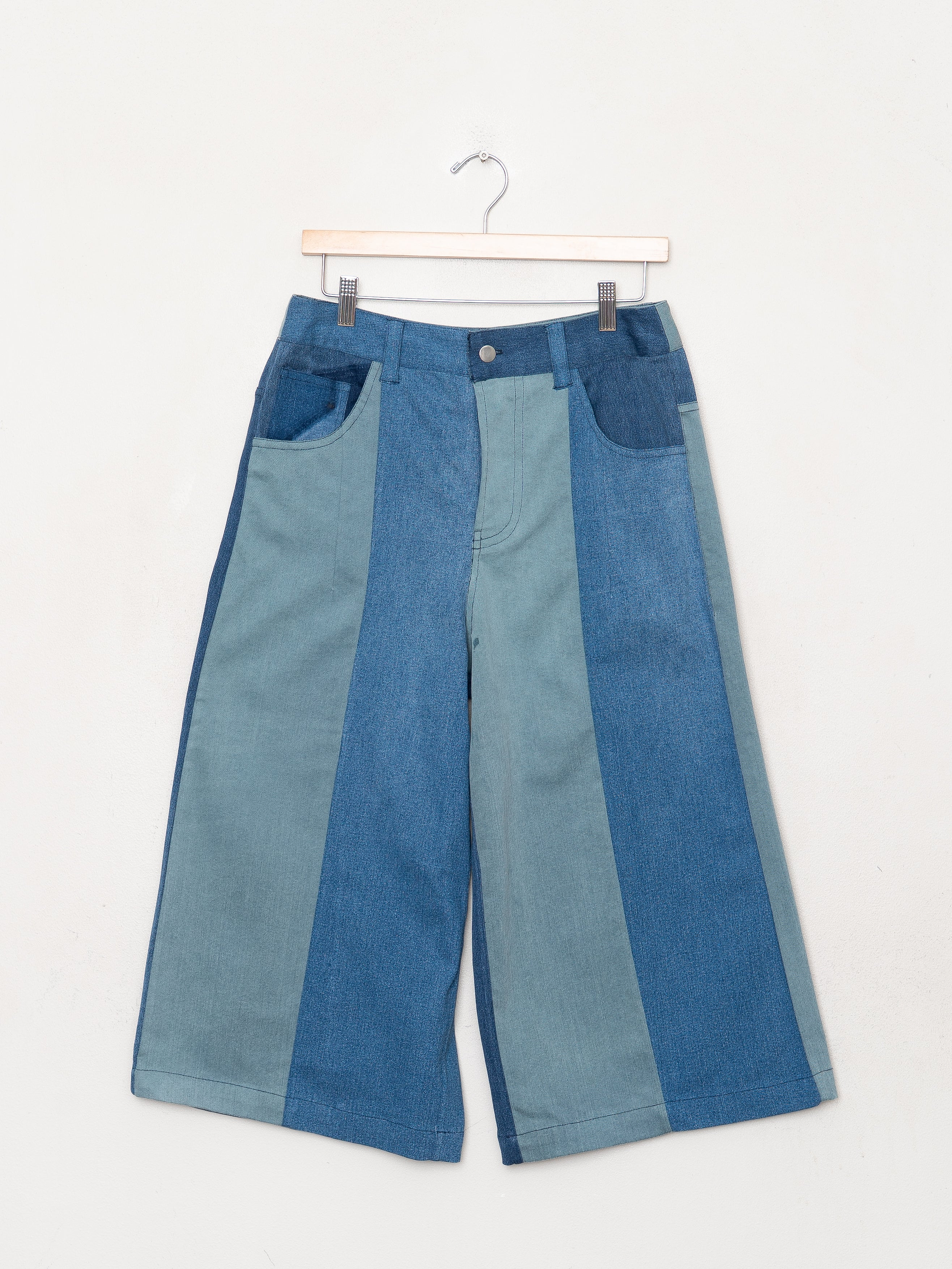 The Bindu Denim Bermuda Culotte Pant - Medium