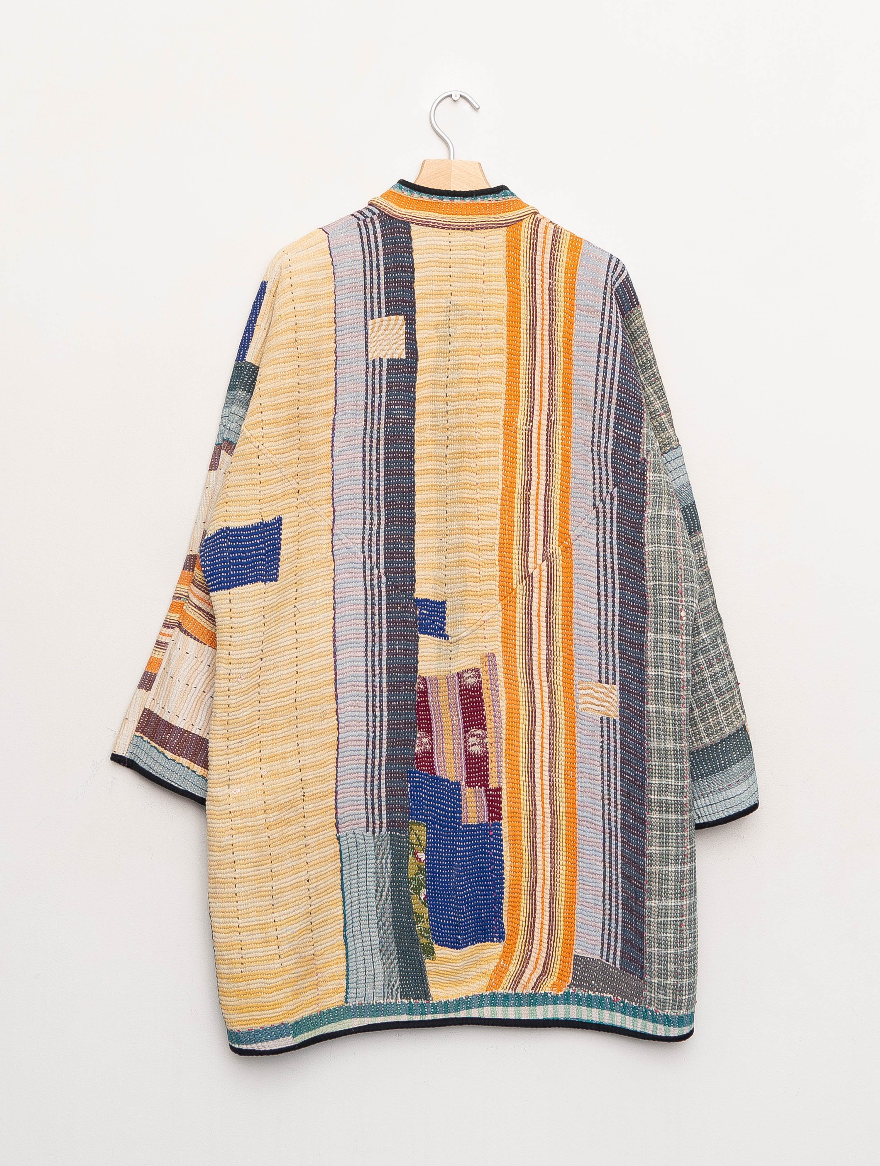 The Sai Quilted Patchwork Kantha Coat
