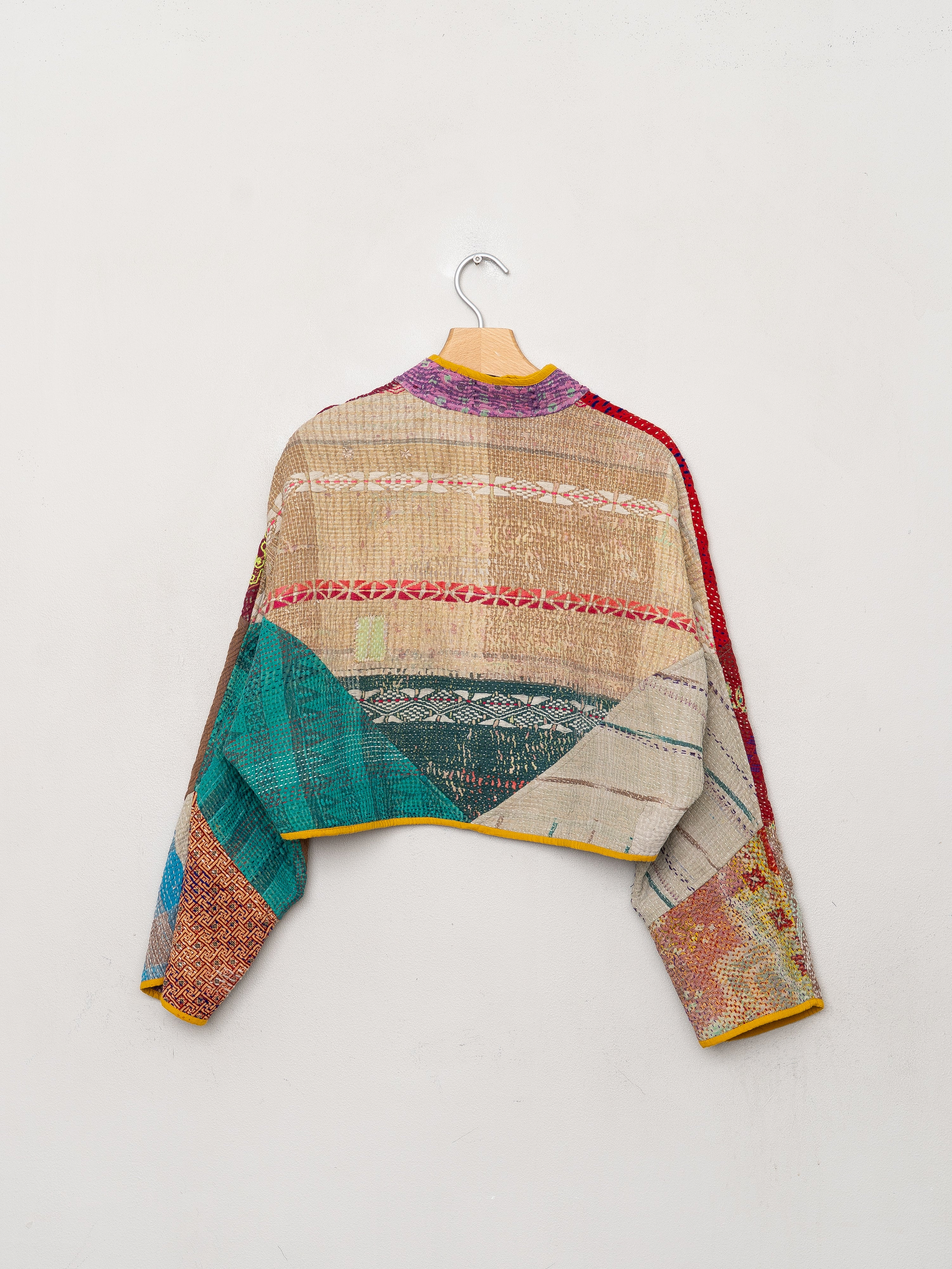 The Kaira Cropped Quilted Patchwork Kantha Jacket Wholesale