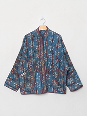 The Ladhiya Quilted Indigo Kantha Jacket Wholesale