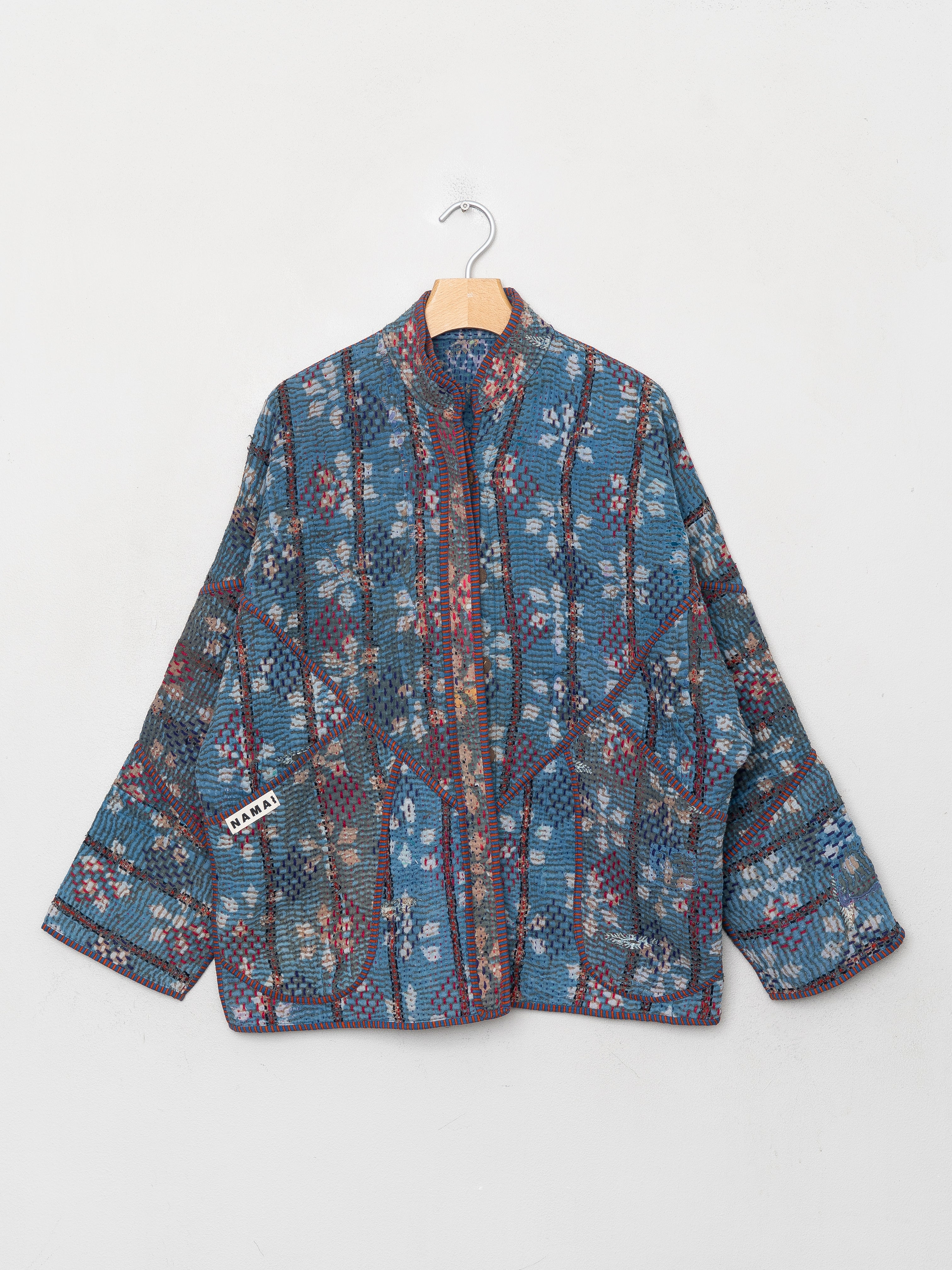 The Ladhiya Quilted Indigo Kantha Jacket Wholesale