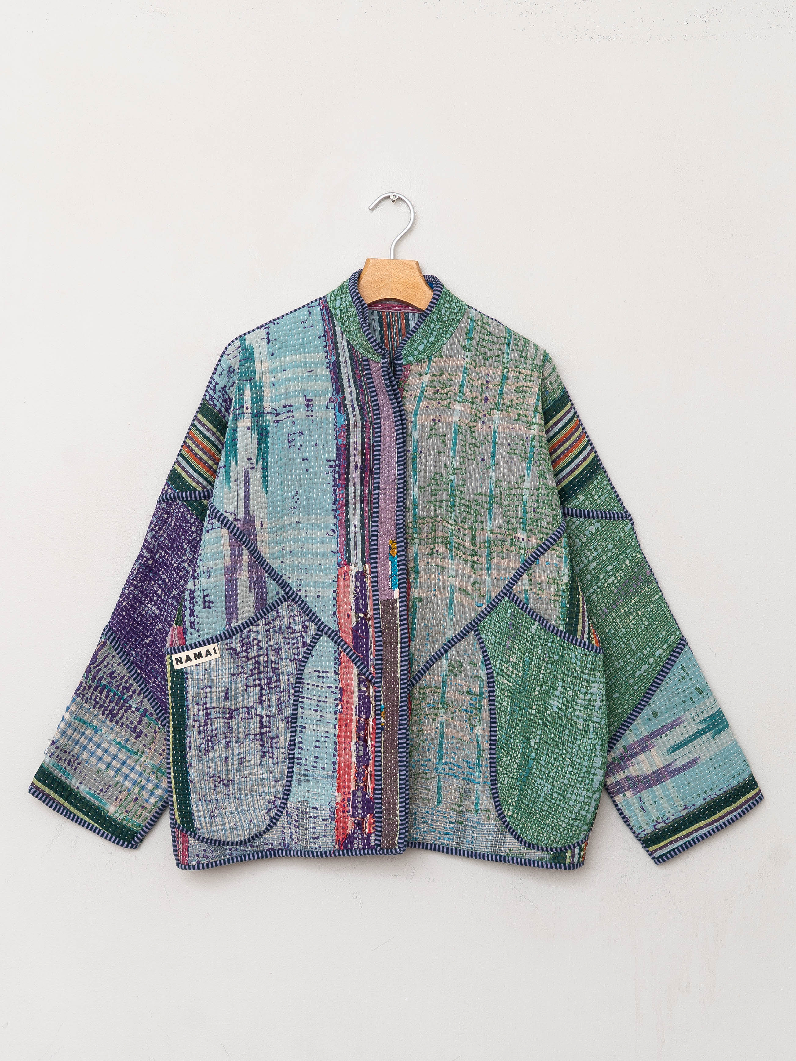 The Ladhiya Quilted Patchwork Kantha Jacket